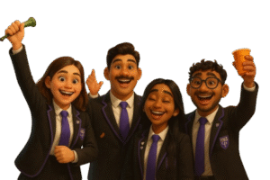 Holy-Rood-Pupils-Celebrating